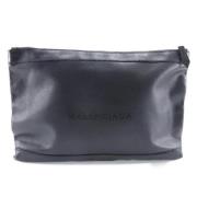 Pre-owned Leather clutches Balenciaga Vintage , Black , Dames