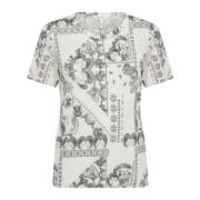 Neutraal Grafisch Paisley T-shirt Part Two , White , Dames