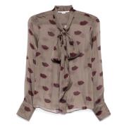 Gedrukte Blouse Stella McCartney , Gray , Dames