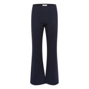 Bootcut Donkerblauwe Elastische Taille Broek Part Two , Blue , Dames