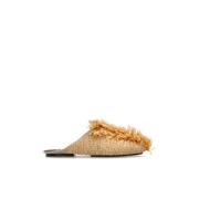 Raffia Slides Jil Sander , Beige , Dames