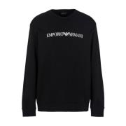 Logo Sweatshirt, Ronde Hals, Contrast Brand Emporio Armani , Black , H...