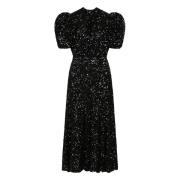 Sequin Wide Sleeve Dress Rotate Birger Christensen , Black , Dames