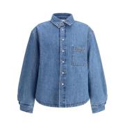 Denim overhemdjasje met monogramzak Jacquemus , Blue , Heren