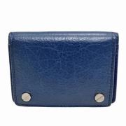 Pre-owned Leather wallets Balenciaga Vintage , Blue , Dames