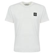 Katoenen T-shirt met Logoprint Stone Island , White , Heren