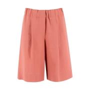 Wijde Lijn Bermuda Shorts voor Lente Antonelli Firenze , Red , Dames