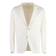 Katoenen Blazer met Reverskraag Tagliatore , White , Heren