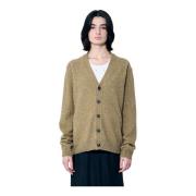 Gebreide V-hals Cardigan Maison Margiela , Beige , Dames