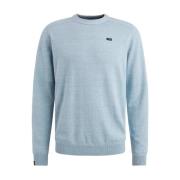 Ronde Hals Katoen Linnen Pullover Vanguard , Blue , Heren