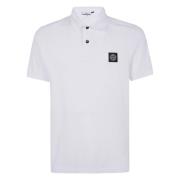 Slim Fit Polo Met Korte Mouwen Stone Island , White , Heren