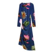 Lange Jurken Collectie in Viscose Mix Desigual , Multicolor , Dames