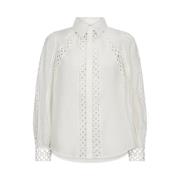 Kant Band Shirt - Jet Stream Copenhagen Muse , White , Dames