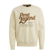 Crewneck Peached Terry Sweatshirt PME Legend , Beige , Heren