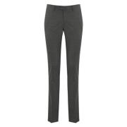 Slim Fit Wollen Grijze Broek PT Torino , Gray , Heren