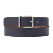 Donkerblauwe smalle riem met metalen lus Kazar , Blue , Dames