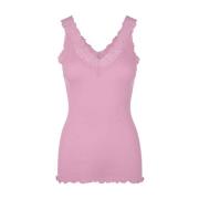 Mouwloze Kant Top Bernadine Stijl Rosemunde , Pink , Dames