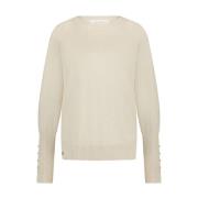 Belle Lurex Pullover Sweater Nukus , Beige , Dames