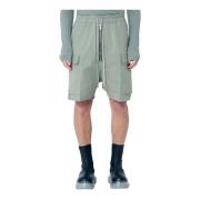 Katoenen Cargo Shorts met Trekkoord Taille Rick Owens , Green , Heren