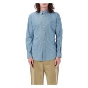 Chambray Casual Overhemd Polo Ralph Lauren , Blue , Heren