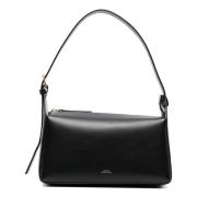 Zwarte Leren Crossbody Tas A.p.c. , Black , Dames