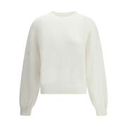 Monochrome Cashmere Crew Neck Sweater Khaite , White , Dames