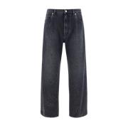 Geborduurde Monogram Denim Broek Dolce & Gabbana , Blue , Heren