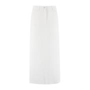 Midi Rok met Zijgleuven Antonelli Firenze , White , Dames