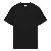 Korte mouwen ronde hals T-shirt Jil Sander , Black , Heren