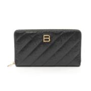 Pre-owned Leather wallets Balenciaga Vintage , Black , Dames