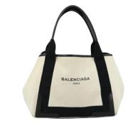 Pre-owned Canvas handbags Balenciaga Vintage , White , Dames