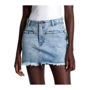 Denim Mini Rok Salty Dog One Teaspoon , Blue , Dames