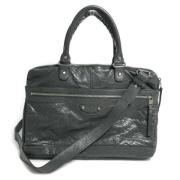 Pre-owned Leather balenciaga-bags Balenciaga Vintage , Gray , Dames