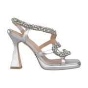 Rhinestone Hak Sandalen Alma EN Pena , Gray , Dames