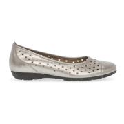 Gouden leren metallic balletflats Gabor , Yellow , Dames