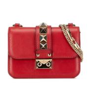 Pre-owned Leather crossbody-bags Valentino Vintage , Red , Dames