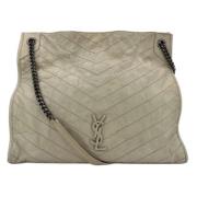 Pre-owned Leather crossbody-bags Yves Saint Laurent Vintage , Gray , D...