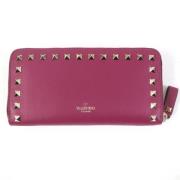 Pre-owned Leather wallets Valentino Vintage , Purple , Dames