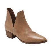 Bruine leren enkellaarzen Free People , Brown , Dames