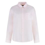 Katoenen Boyfriend Shirt met Voorzak A.p.c. , Pink , Dames