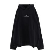 Katoenen Logo Hoodie Maison Margiela , Black , Heren