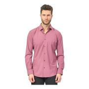 Roze Slim Fit Katoenen Overhemd Hugo Boss , Pink , Heren