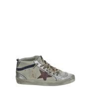 Leren Mid Star Sneaker Golden Goose , Gray , Dames