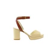 Cognac platform sandal - Cognac platform sandaal Ines De La Fressange ...