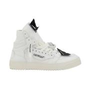 Leren Sneakers met Pijllogo en Rits Off White , White , Heren