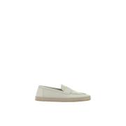 Logo Leren Instap-Espadrilles Brunello Cucinelli , White , Heren