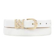 Witte riem met monogramgesp Kazar , White , Dames