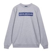 Heren Sweatshirt GAS , Gray , Heren