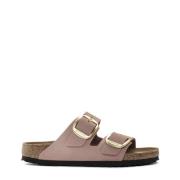 Chic leren sliders Birkenstock , Pink , Dames