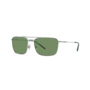 Groene Lens Metalen Frame Zonnebril Arnette , Gray , Heren